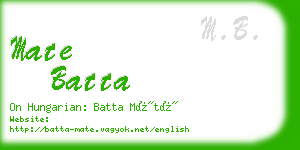 mate batta business card